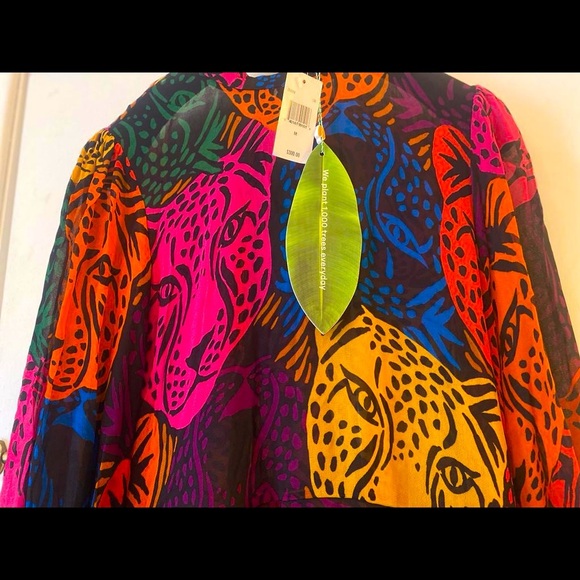 Farm Rio Women's Orange Midnight Leopards Maxi Dress - Picture 8 of 11